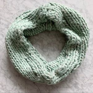 Topshop | Knit Infinity Scarf | Light Green